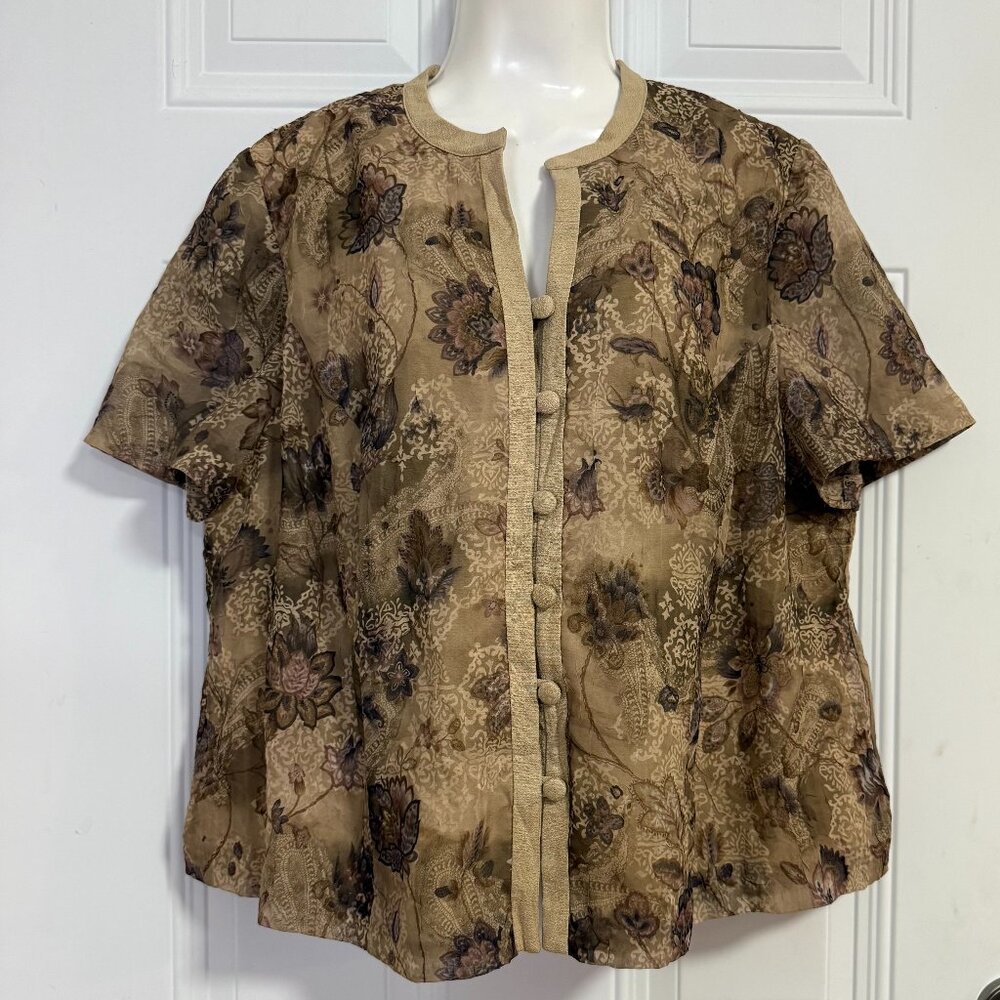 Lady Dorby Blouse SZ‎ 20WP Vintage Timeless Classic Chic Sunday Best